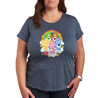 Plus Care Bears Group On Clouds Graphic Tee