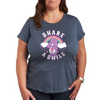 Plus Care Bears Share A Smile Graphic Tee