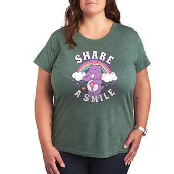Plus Care Bears Share A Smile Graphic Tee