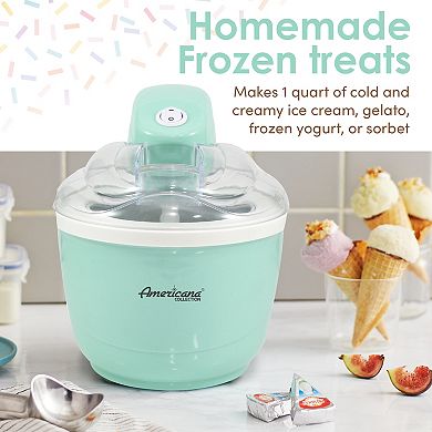 Americana 1-qt Electric Ice Cream Maker with Quick Freeze Bowl
