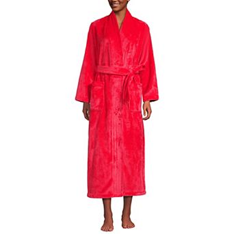 Women's Lands' End Cozy Plush Long Wrap Robe