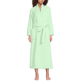 Women's Lands' End Cozy Plush Long Wrap Robe