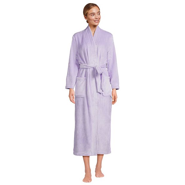 Women's Lands' End Cozy Plush Long Wrap Robe