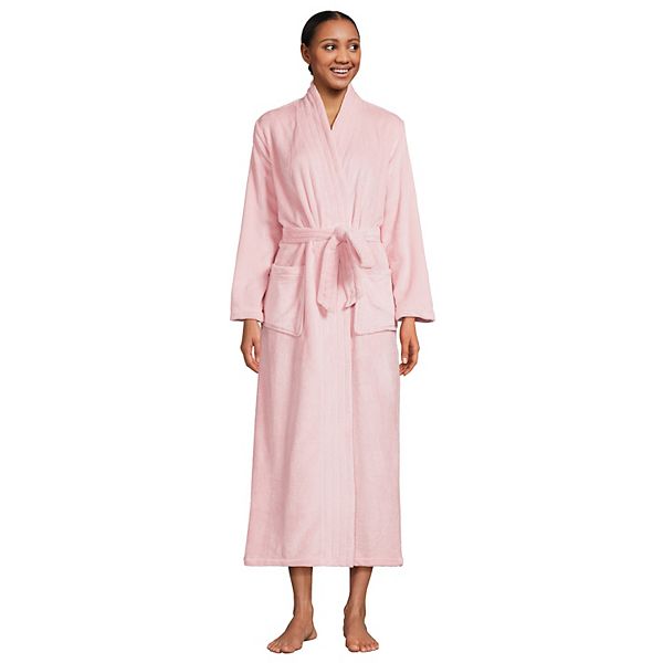 Women's Lands' End Cozy Plush Long Wrap Robe