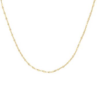 10k Gold Mirror Pendant Chain Necklace