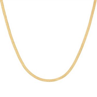 10k Gold Herringbone Chain Necklace