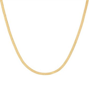 10k Gold Herringbone Chain Necklace