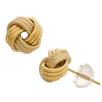 14k Gold Love Knot Earrings