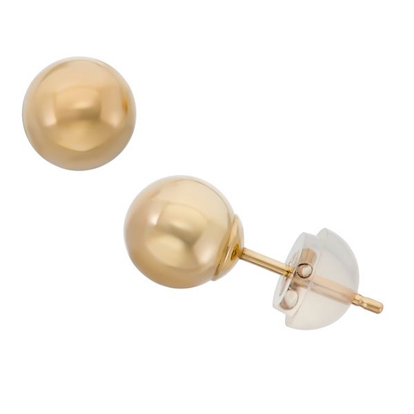 14k Gold 5mm Ball Stud Earrings