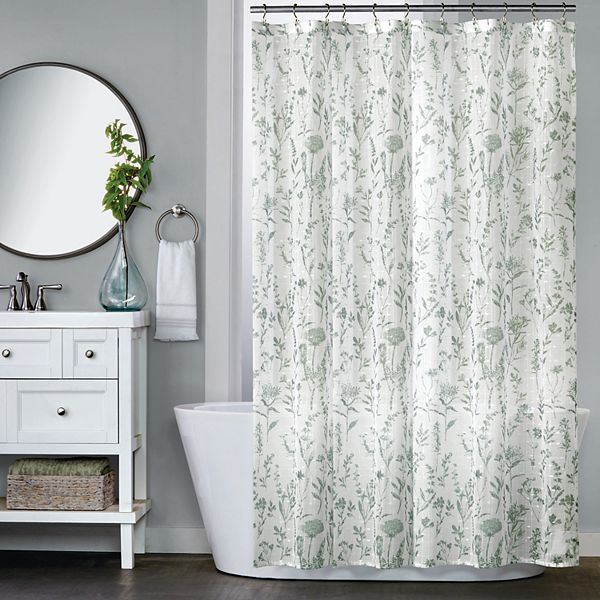 Sonoma Goods For Life® Floral Gauze Fabric Shower Curtain