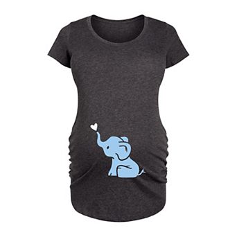 Maternity Baby Elephant Graphic Tee