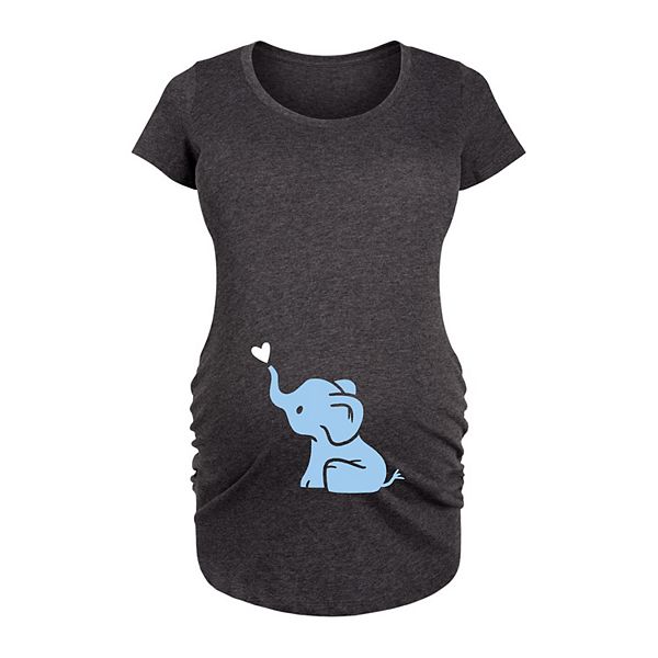 Maternity Baby Elephant Graphic Tee