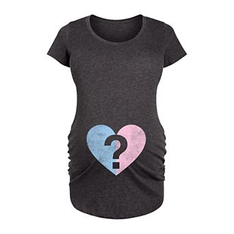 Maternity Gender Heart Graphic Tee