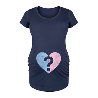 Maternity Gender Heart Graphic Tee