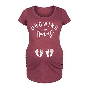 Maternity Growing Twins Graphic Tee