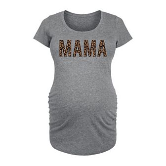 Maternity Mama Leopard Graphic Tee