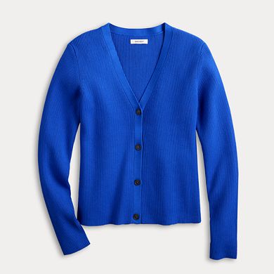 Women's Nine West Fitted Rib Knit Cardigan