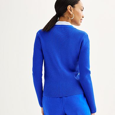 Women's Nine West Fitted Rib Knit Cardigan
