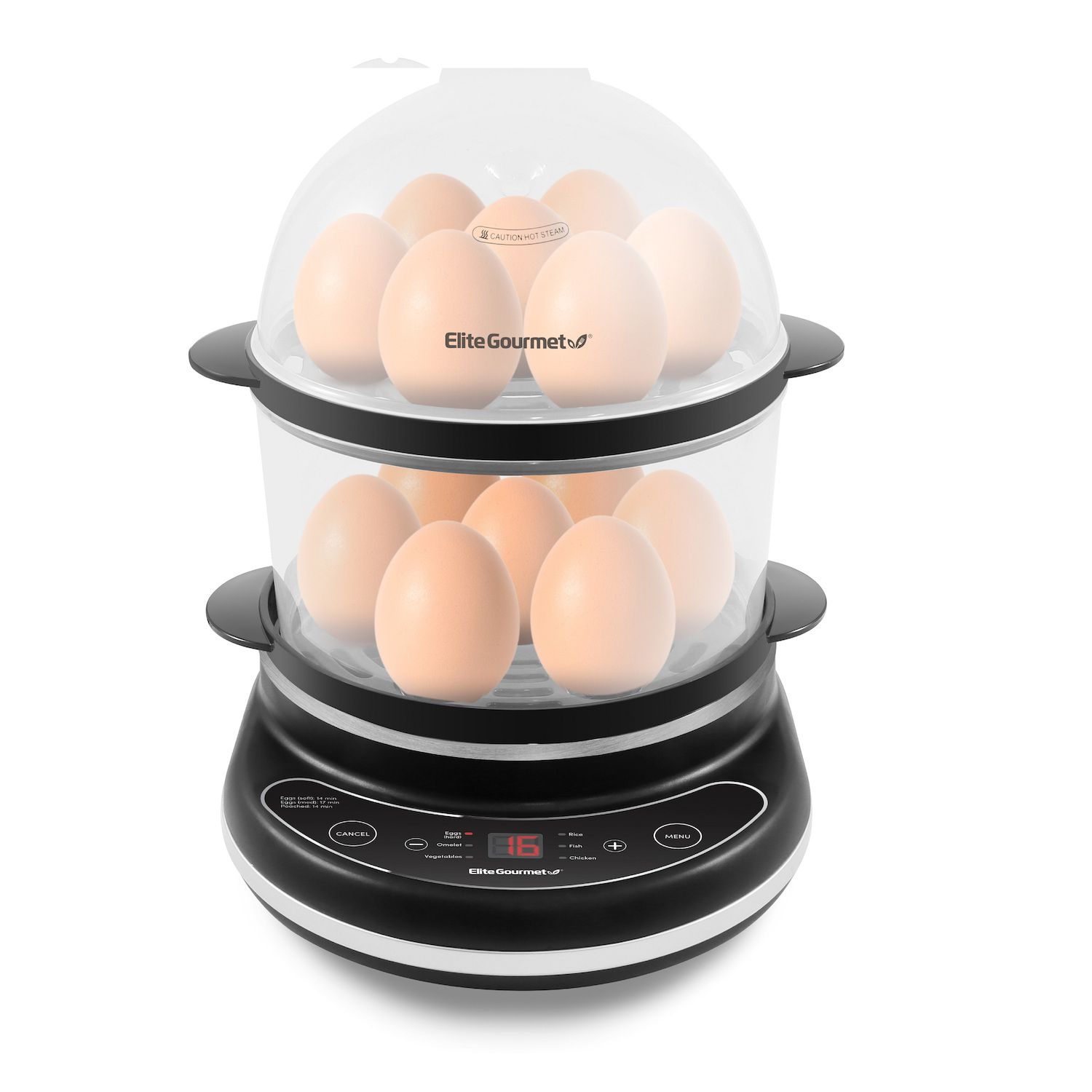 Elite Cuisine Automatic Easy Egg Cooker, 7 Eggs 