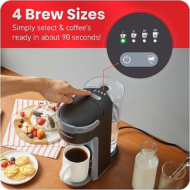 Elite Gourmet Rapid Brew Technology 2-in-1 Capsule Coffee Maker
