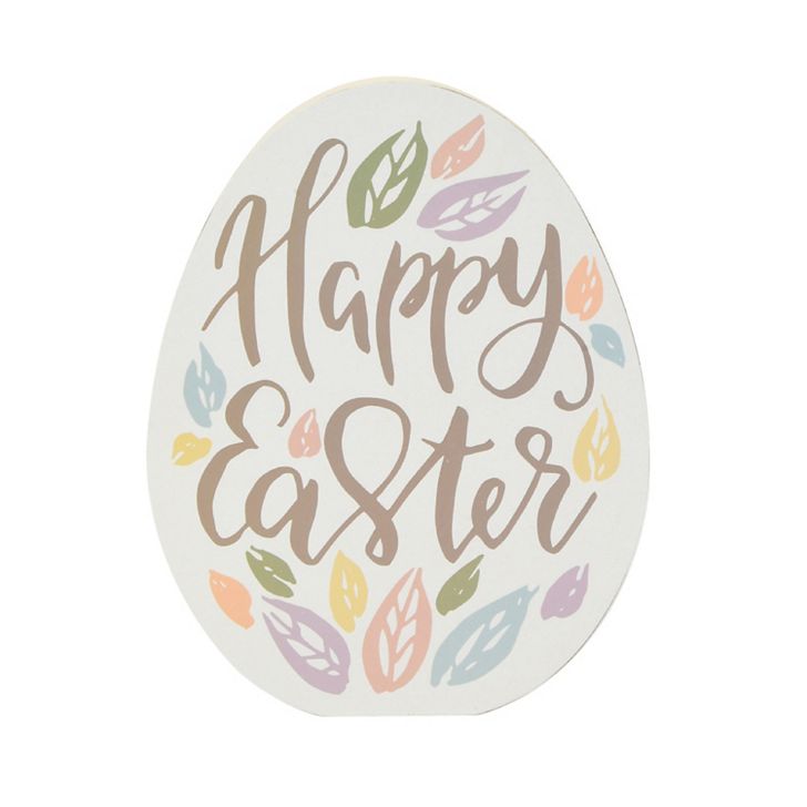 Egg-Shaped "Happy Easter" Tabletop Decor