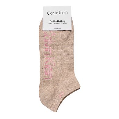 Women's Calvin Klein 3-Pack Super Soft Flat Knit No Show Socks