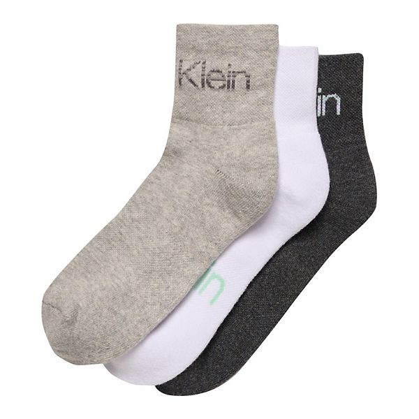 Women's Calvin Klein 3-Pack Cushion High Top Quarter Socks