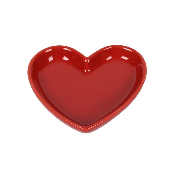 Heart-Shaped Ceramic Trinket Tray