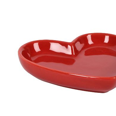 Heart-Shaped Ceramic Trinket Tray