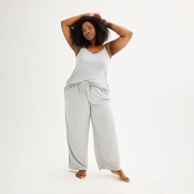 Plus Size Sonoma Goods For Life Lace Trimmed Camisole & Pants Pajama Set