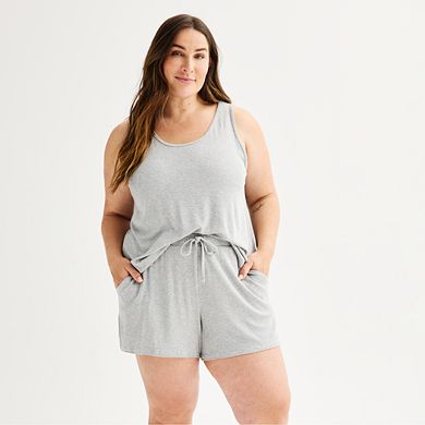 Plus Size Sonoma Goods For Life® 2-Piece Tank Top & Shorts Sleep Set