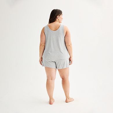 Plus Size Sonoma Goods For Life® 2-Piece Tank Top & Shorts Sleep Set