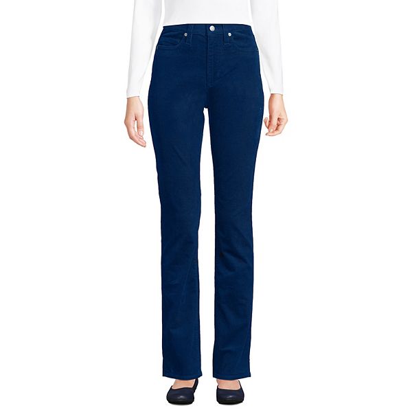 Women's Lands' End High Rise Straight Leg Corduroy Pants