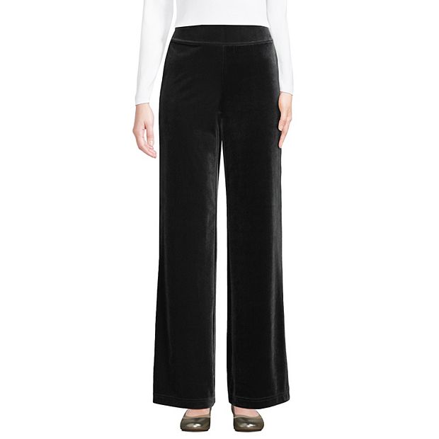 Women's Lands' End Starfish Velvet High-Rise Wide Leg Pants