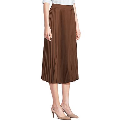 Women's Lands' End Pleated Midi Skirt