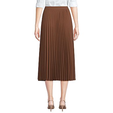Women's Lands' End Pleated Midi Skirt