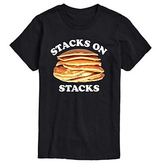 Big & Tall Pancakes Stacks On Stacks Graphic Tee