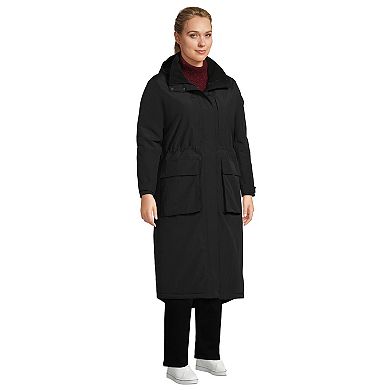 Plus Size Lands' End Squall Waterproof Insulated Winter Stadium Maxi Coat