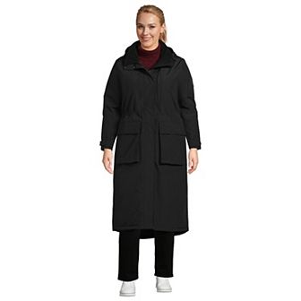 Plus Size Lands' End Squall Waterproof Insulated Winter Stadium Maxi Coat