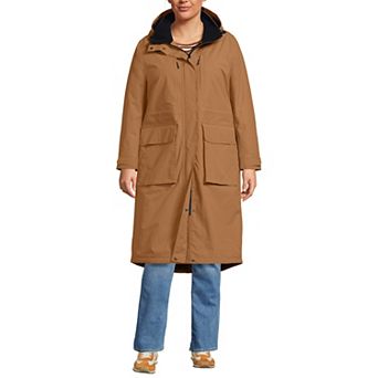 Plus Size Lands' End Squall Waterproof Insulated Winter Stadium Maxi Coat