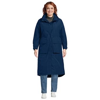 Plus Size Lands' End Squall Waterproof Insulated Winter Stadium Maxi Coat