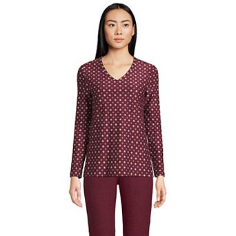 Petite Lands' End Long Sleeve Performance V-Neck Top