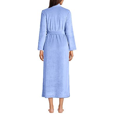 Petite Lands' End Cozy Plush Long Wrap Robe