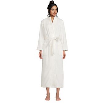 Petite Lands' End Cozy Plush Long Wrap Robe