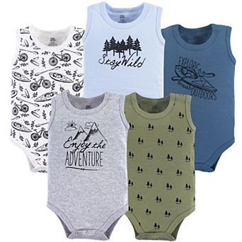 Baby Boy Cotton Bodysuits 5 pk