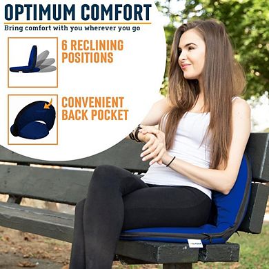 Alpcour Reclining Stadium Seat - Waterproof, 6-Position Comfort for Indoor and Outdoor Use