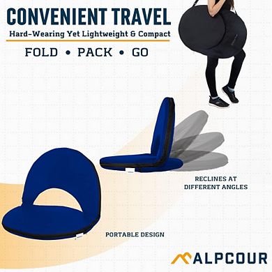 Alpcour Reclining Stadium Seat - Waterproof, 6-Position Comfort for Indoor and Outdoor Use