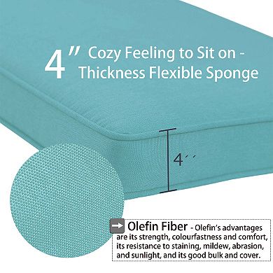 Aoodor Patio Furniture Outdoor Bench Cushion
