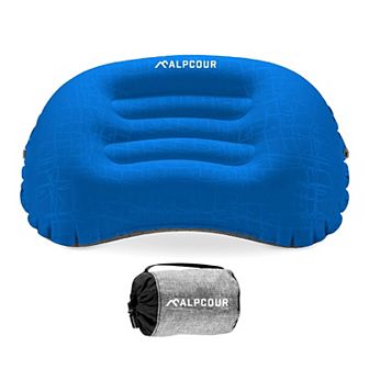 Alpcour Ultralight Inflatable Camping Pillow - Compact Travel Essential with Carry Case