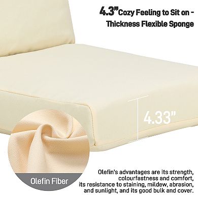 Aoodor Patio High Back Chair Cushions Set of 4, 46x21x4 Inches(Only Cushions)